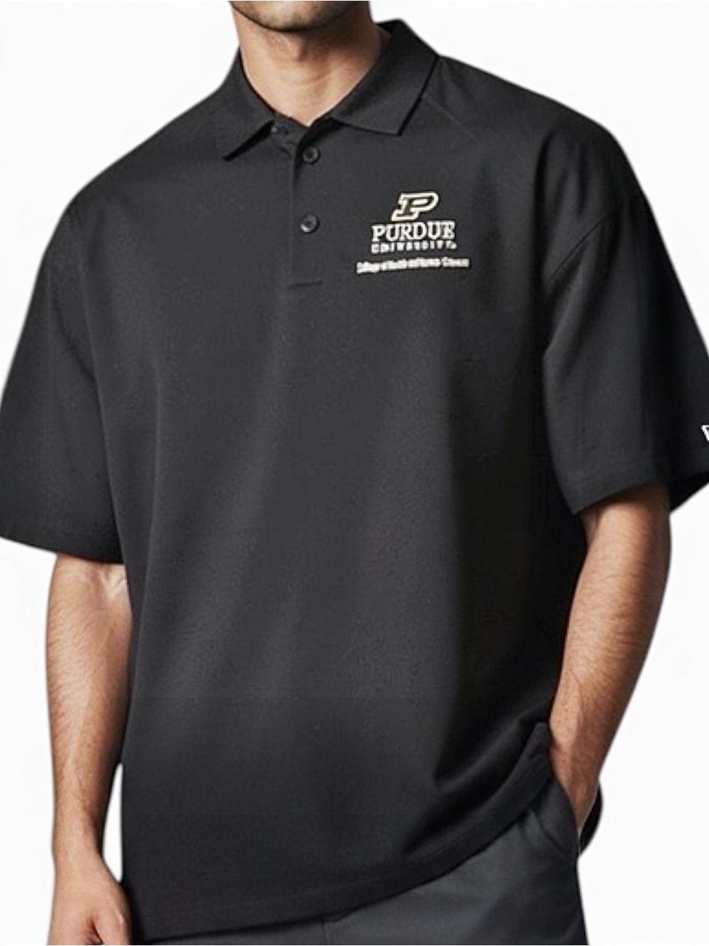 New Era Purdue University College of Health & Human Resources Black Polo Shirt